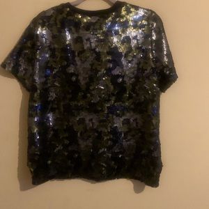 Vince Camuto black sequin top
